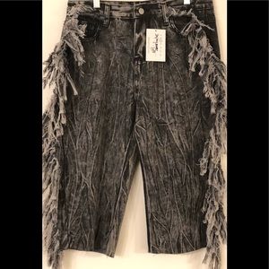 StoneWash Fringe Shorts